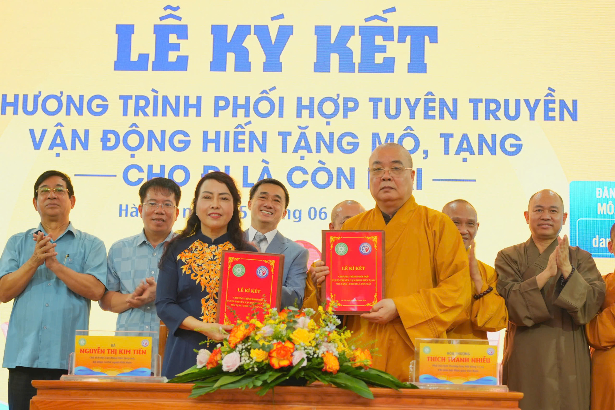 Giáo hội Phật giáo Việt Nam tham gia ký kết Chương trình phối hợp vận động hiến tặng mô, tạng cho y học